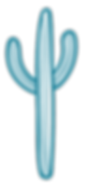 A free-form drawing of a saguaro cactus